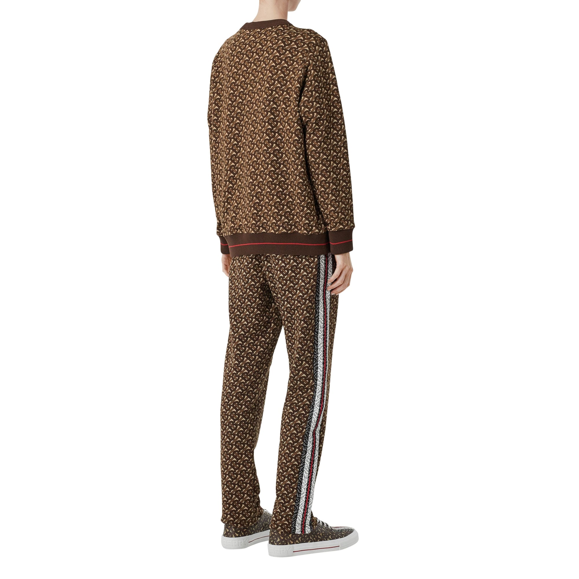 Sweat-shirt oversize en coton rayé Monogram - Bridle Brown