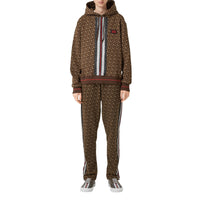 Pantalon de survêtement en coton rayé - Bridle Brown