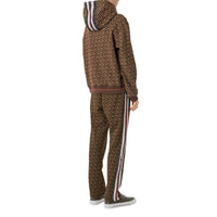 Pantalon de survêtement en coton rayé - Bridle Brown