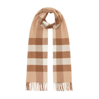 Écharpe en cachemire Check - Mid Camel