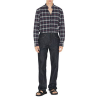 Chemise stretch à motif check - Navy Check