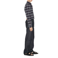 Chemise stretch à motif check - Navy Check