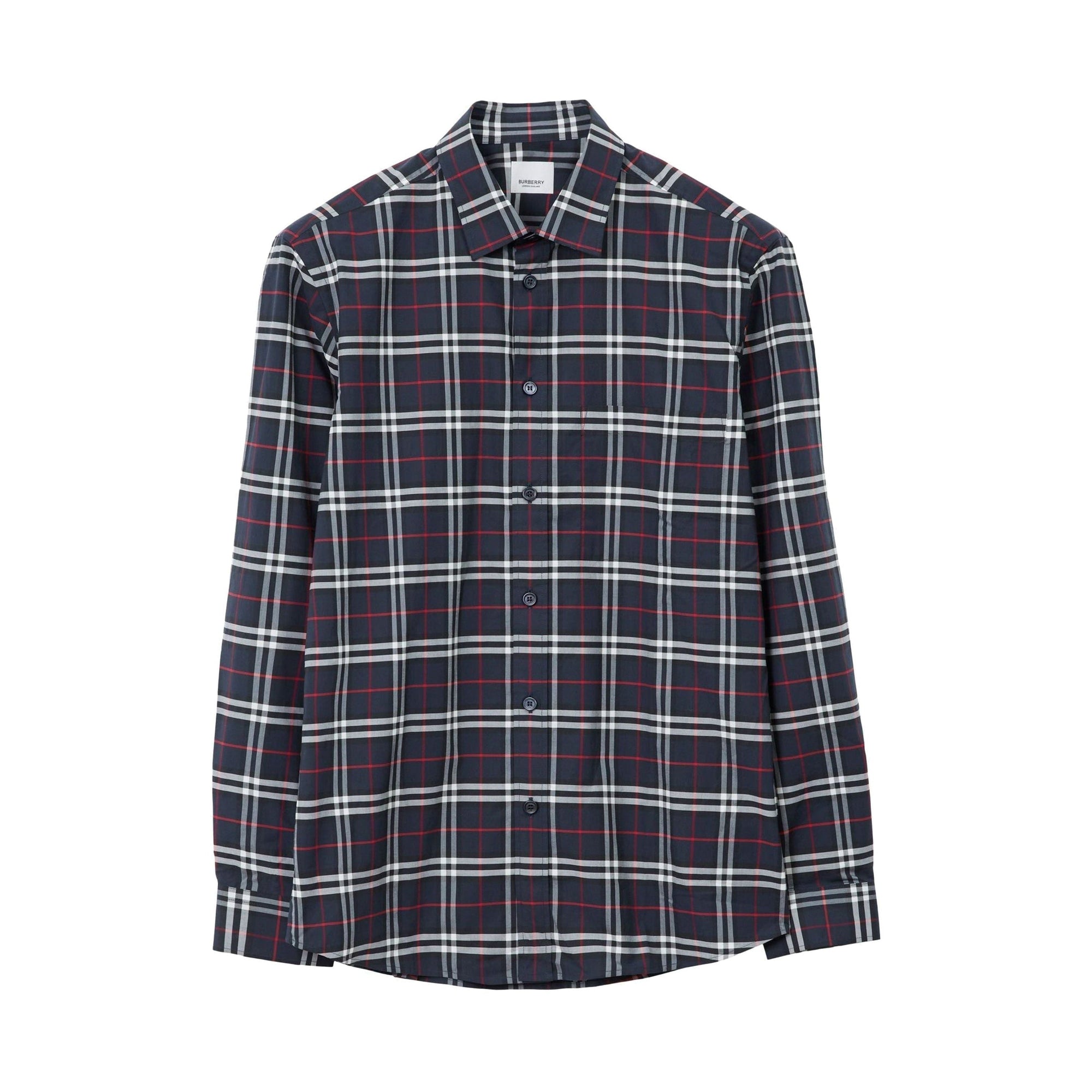 Chemise stretch à motif check - Navy Check