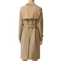 Trench en gabardine de coton bicolore - Honey