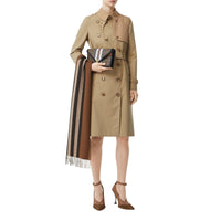 Trench en gabardine de coton bicolore - Honey
