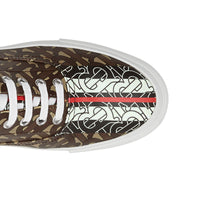 Sneakers en toile rayées - Bridle Brown