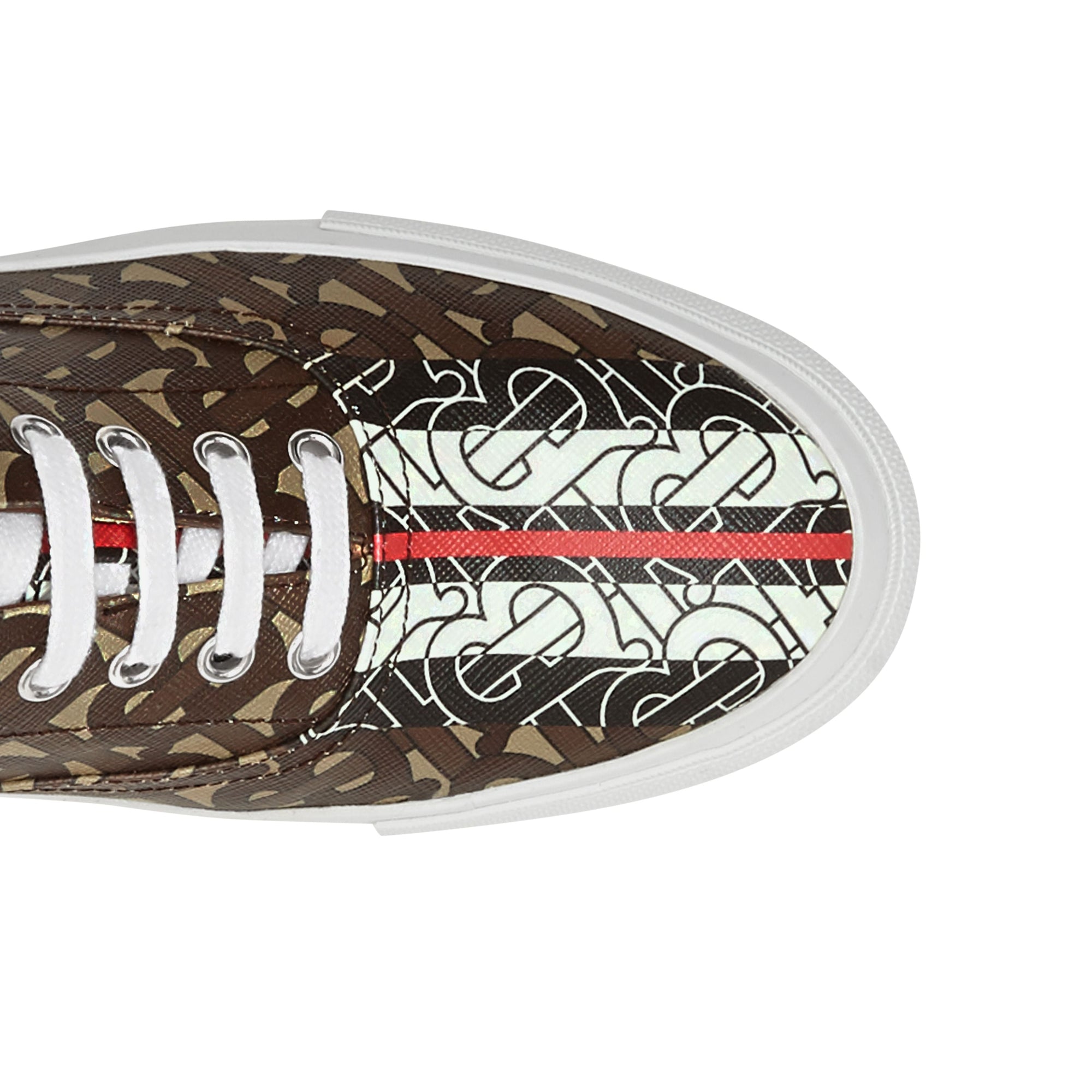 Sneakers en toile rayées - Bridle Brown