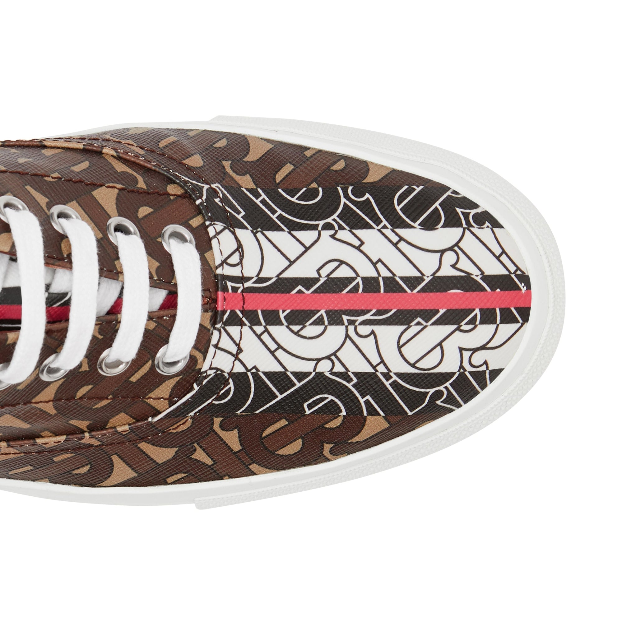 Sneakers en toile écologique rayées Monogram - Bridle Brown