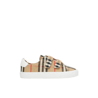 Sneakers en coton à motif Vintage check - Archive Beige & White