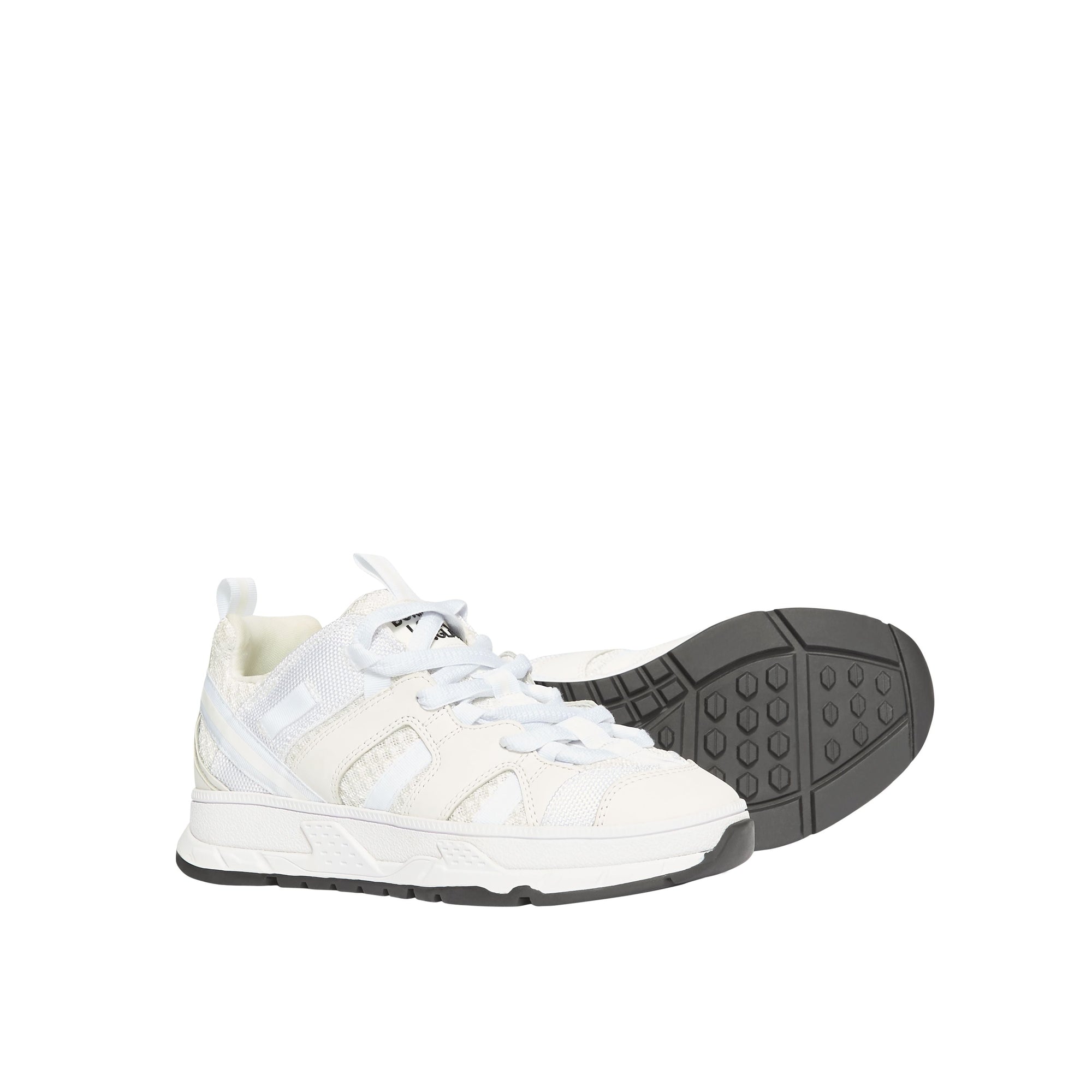 Sneakers union en mesh et nubuck - Optic White