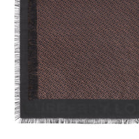 Grand carré de soie mélangée métallisée Monogram - Black
