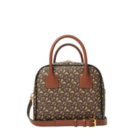 Petit sac Cube en toile écologique rayé Monogram - Bridle Brown