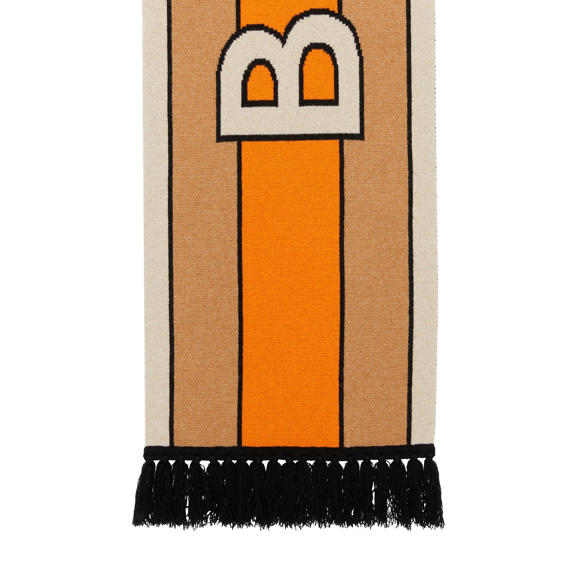 Écharpe en jacquard de cachemire avec logo - Warm Camel