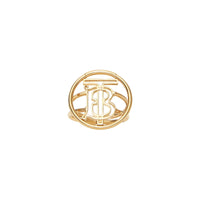 Bague monogramme plaquée or - Light Gold