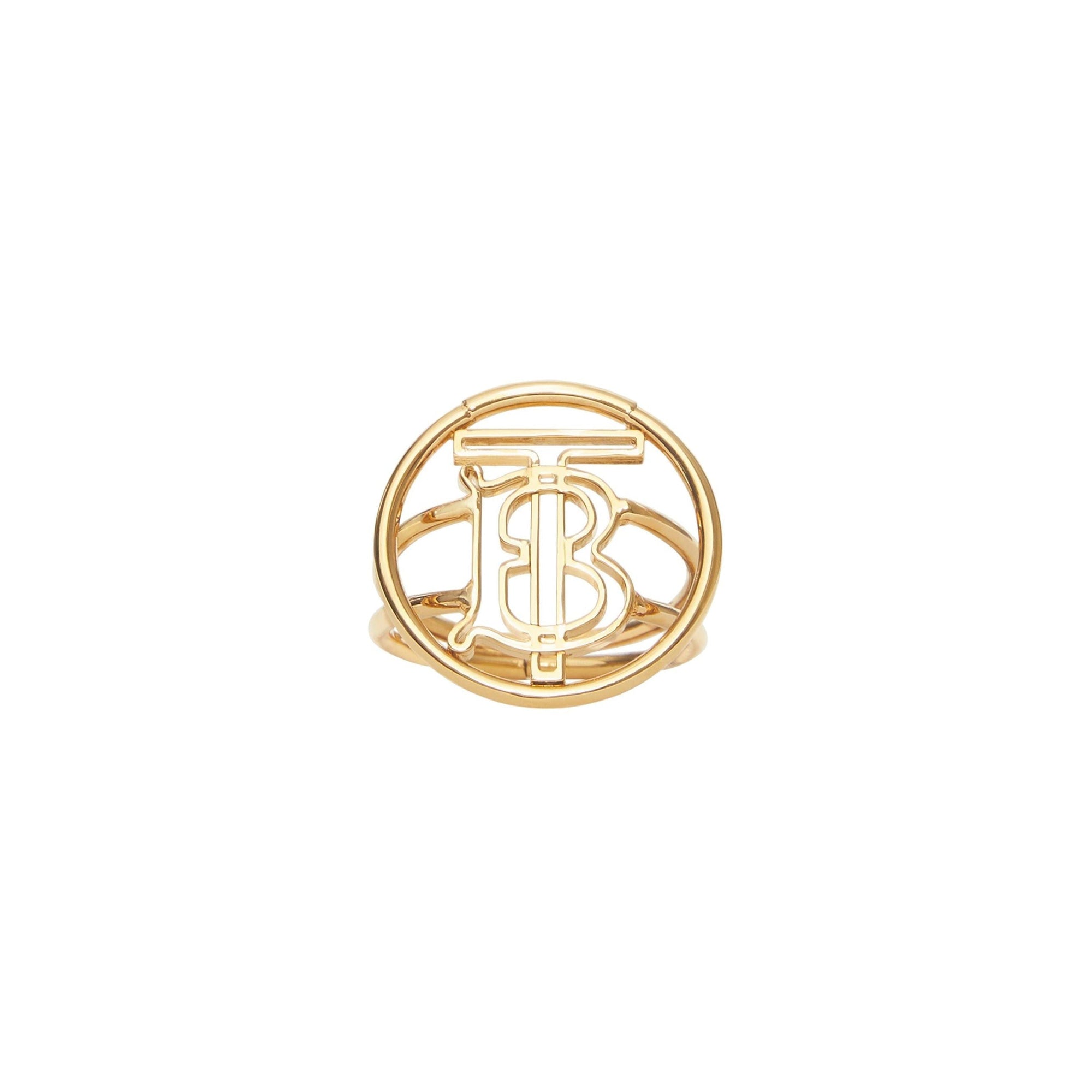 Bague monogramme plaquée or - Light Gold