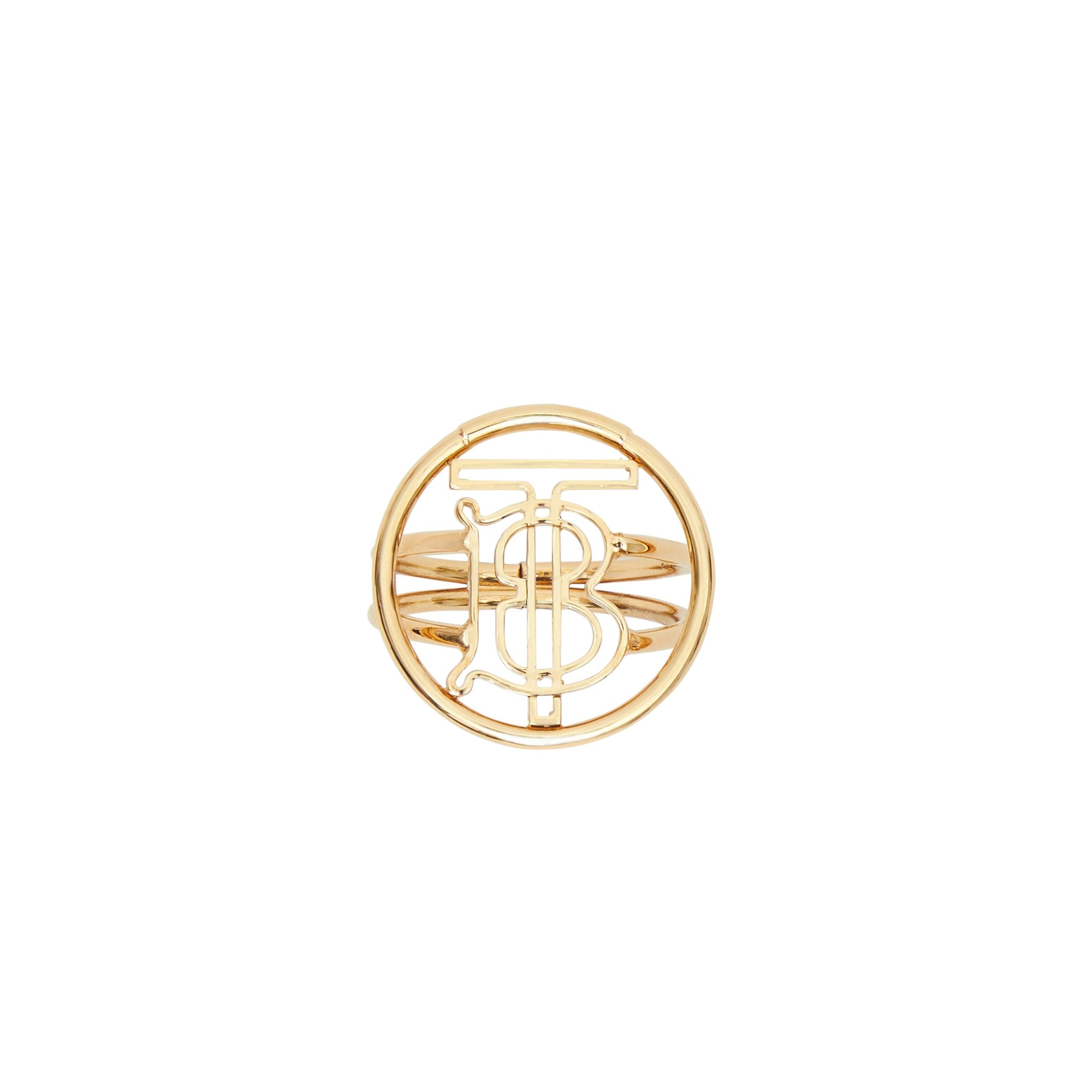 Bague monogramme plaquée or - Light Gold