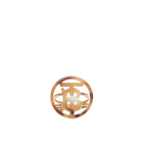 Bague en résine plaquée or Monogram - Light Gold & Horn