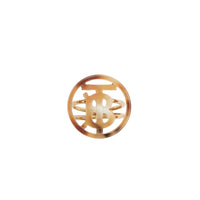 Bague en résine plaquée or Monogram - Light Gold & Horn