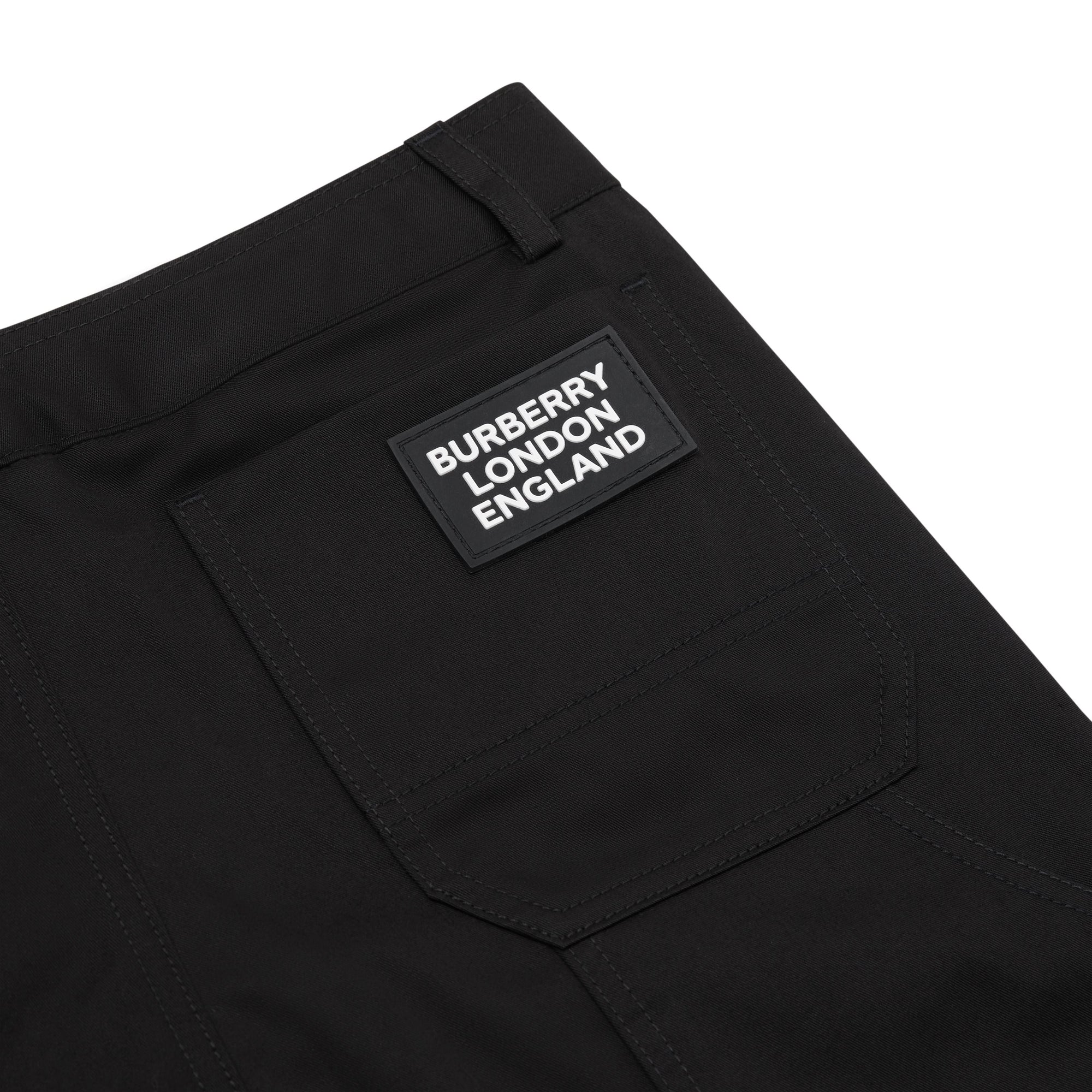 Pantalon en sergé de coton avec logo - Black