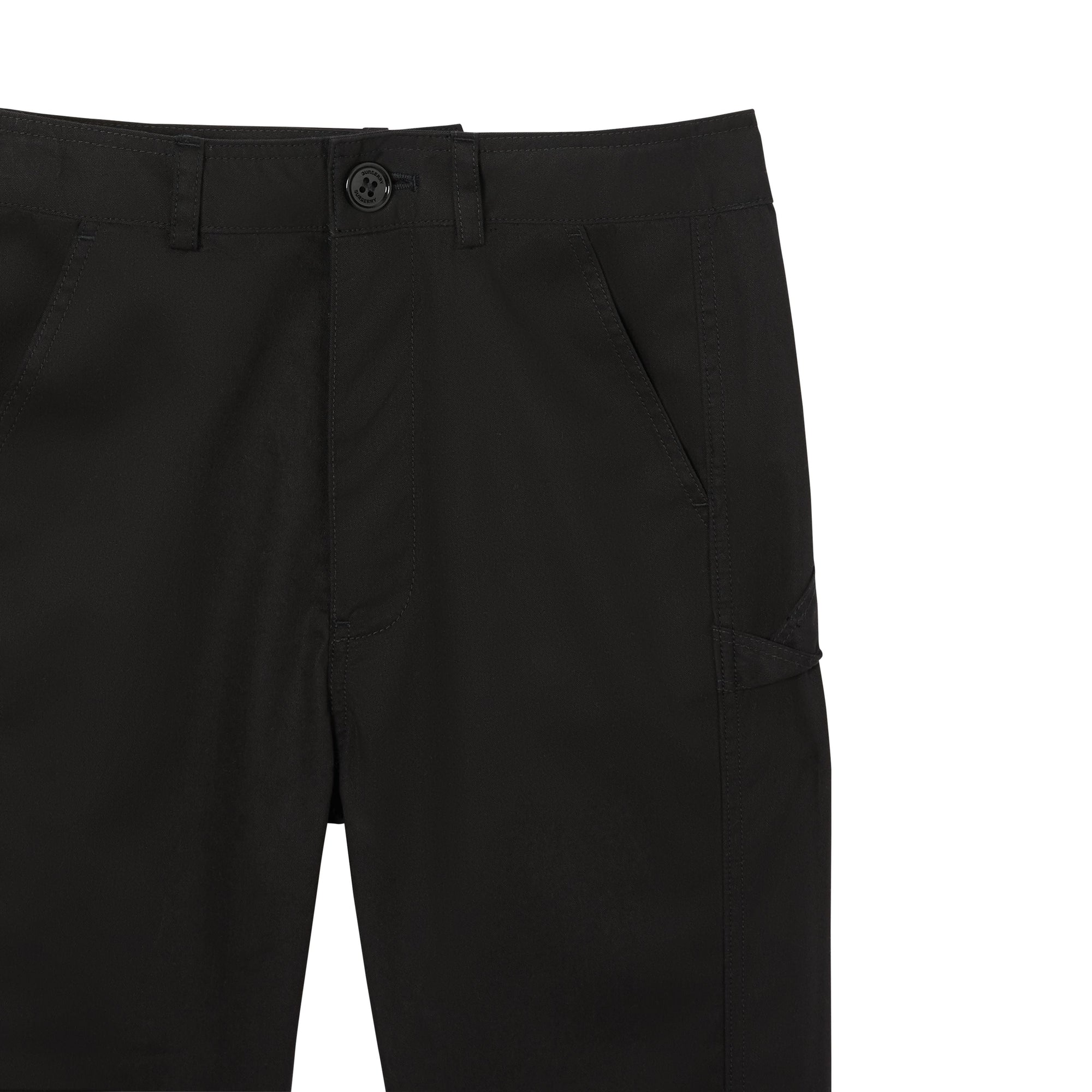 Pantalon en sergé de coton avec logo - Black