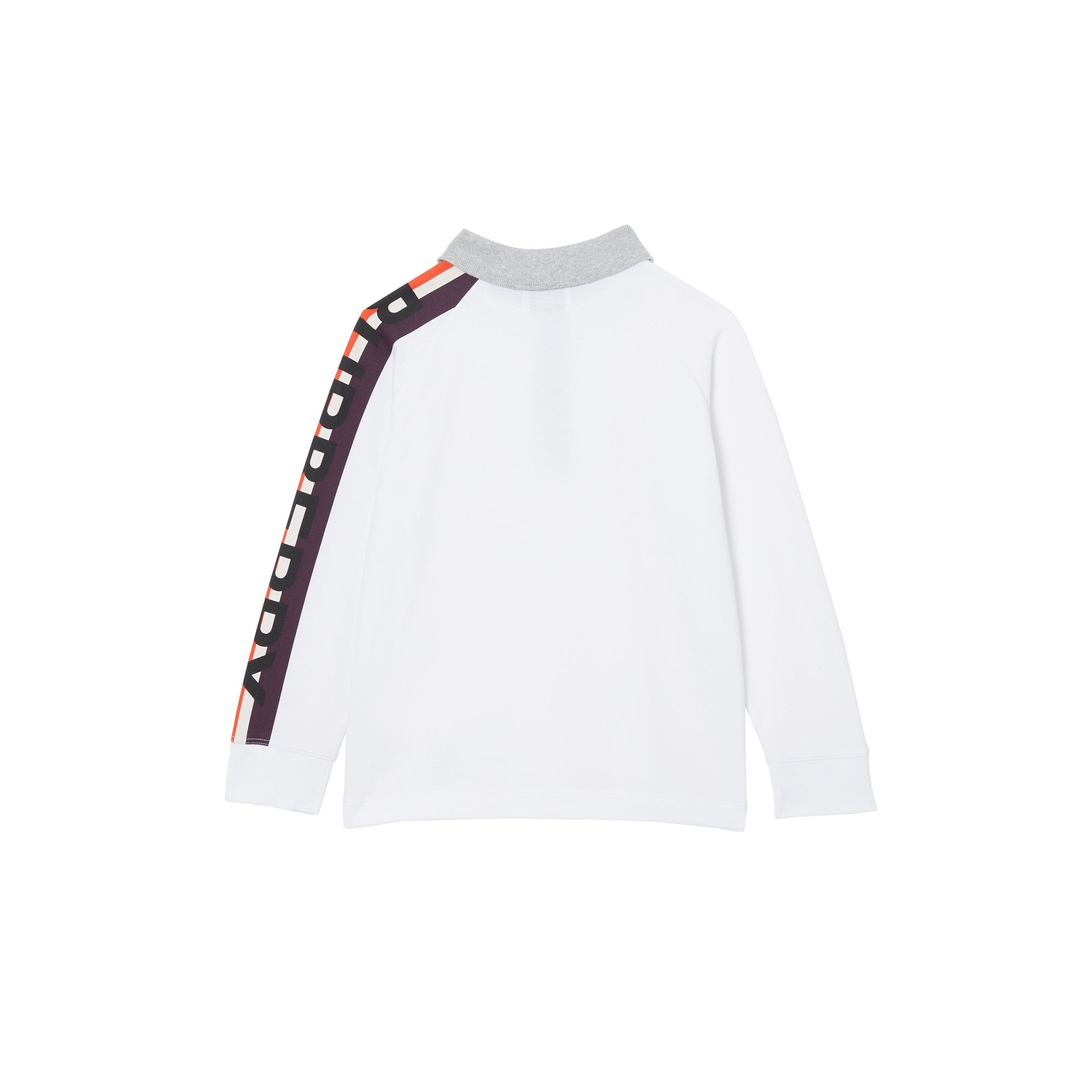 Polo enfant à manches longues en coton avec logo - White