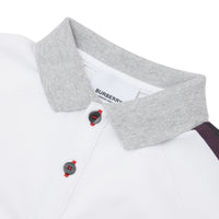 Polo bébé à manches longues en coton avec logo - White