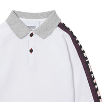 Polo bébé à manches longues en coton avec logo - White