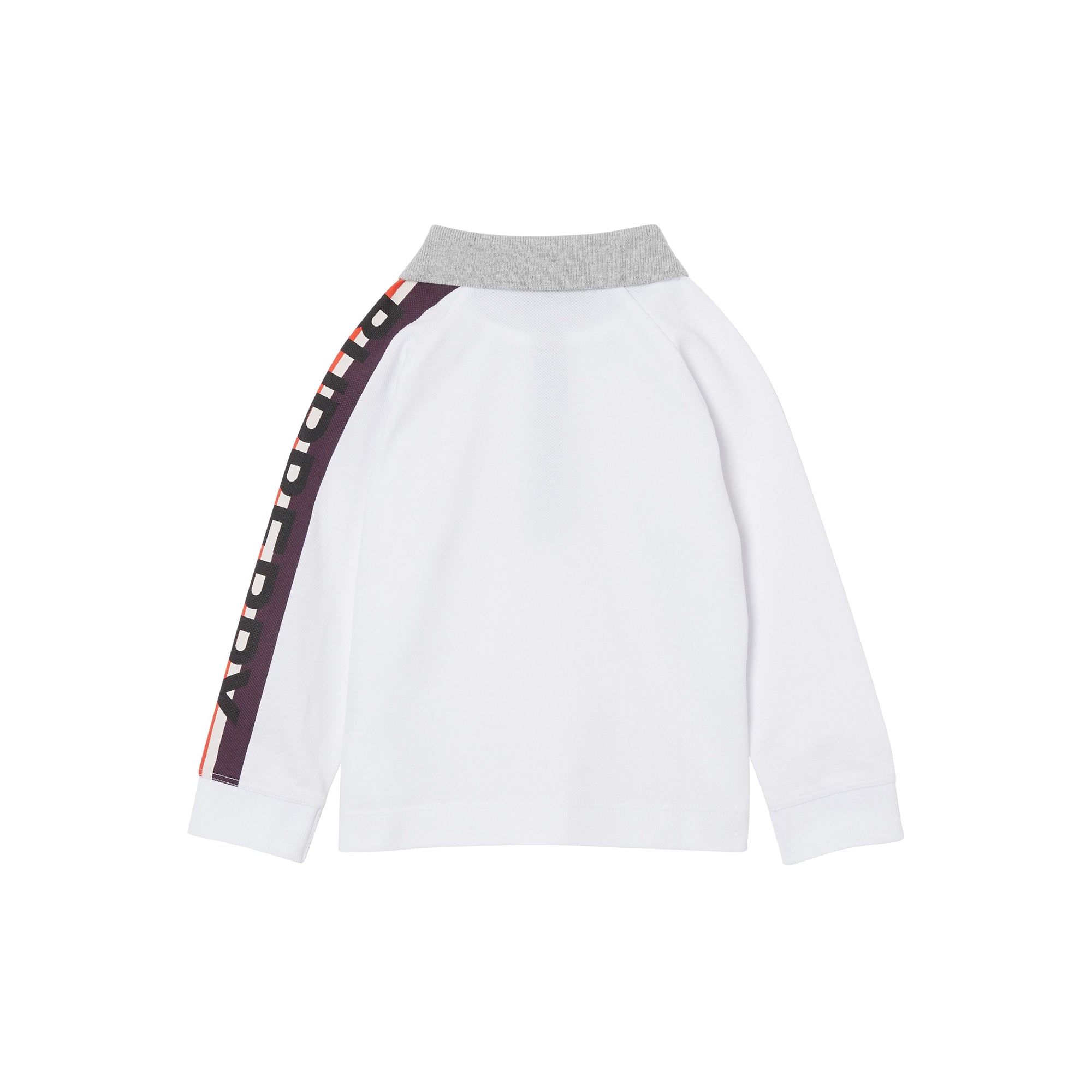 Polo bébé à manches longues en coton avec logo - White