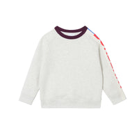 Sweat-shirt enfant en jersey avec logo - White Melange