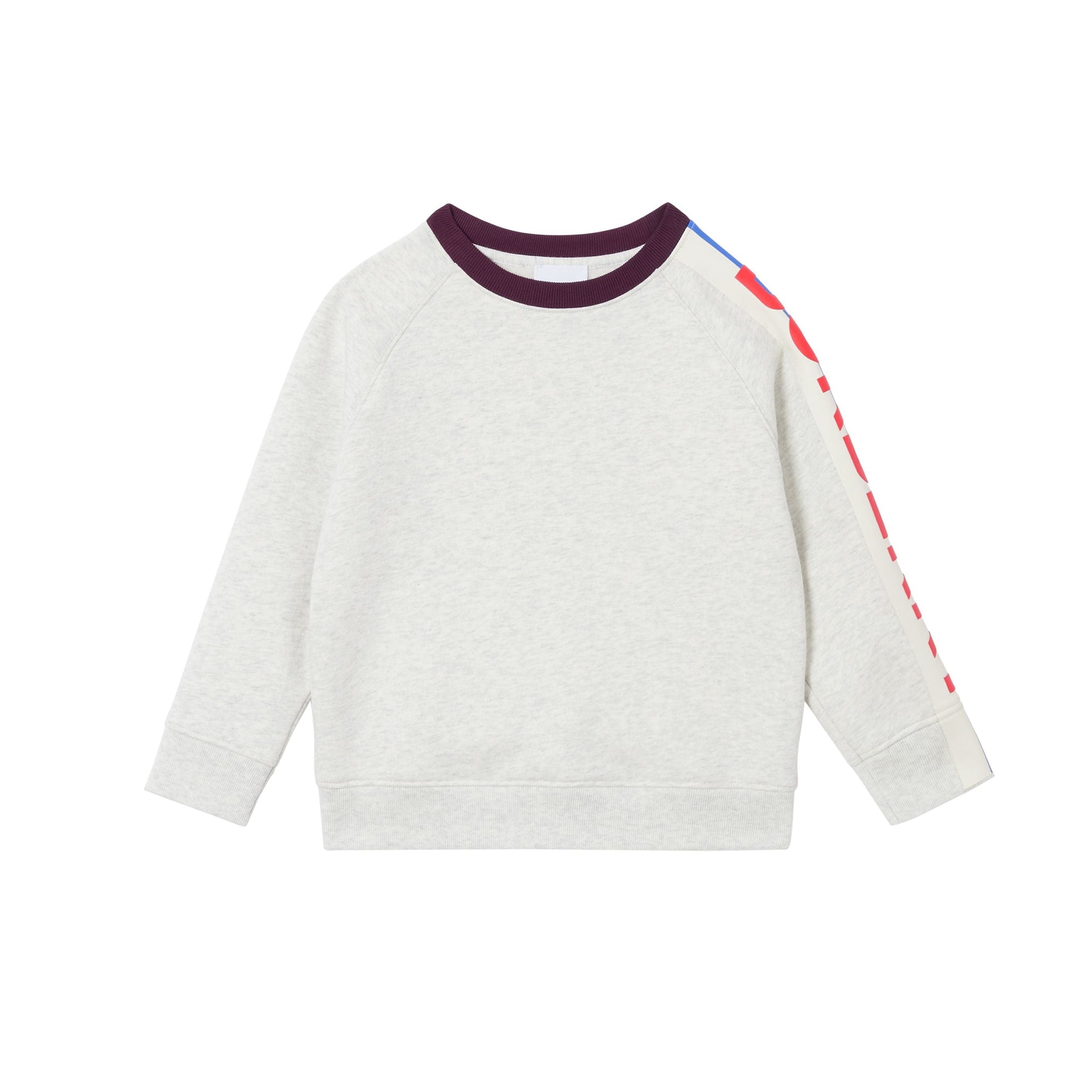 Sweat-shirt enfant en jersey avec logo - White Melange