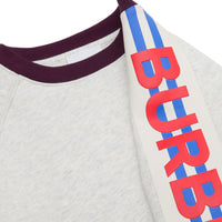 Sweat-shirt enfant en jersey avec logo - White Melange