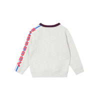 Sweat-shirt enfant en jersey avec logo - White Melange