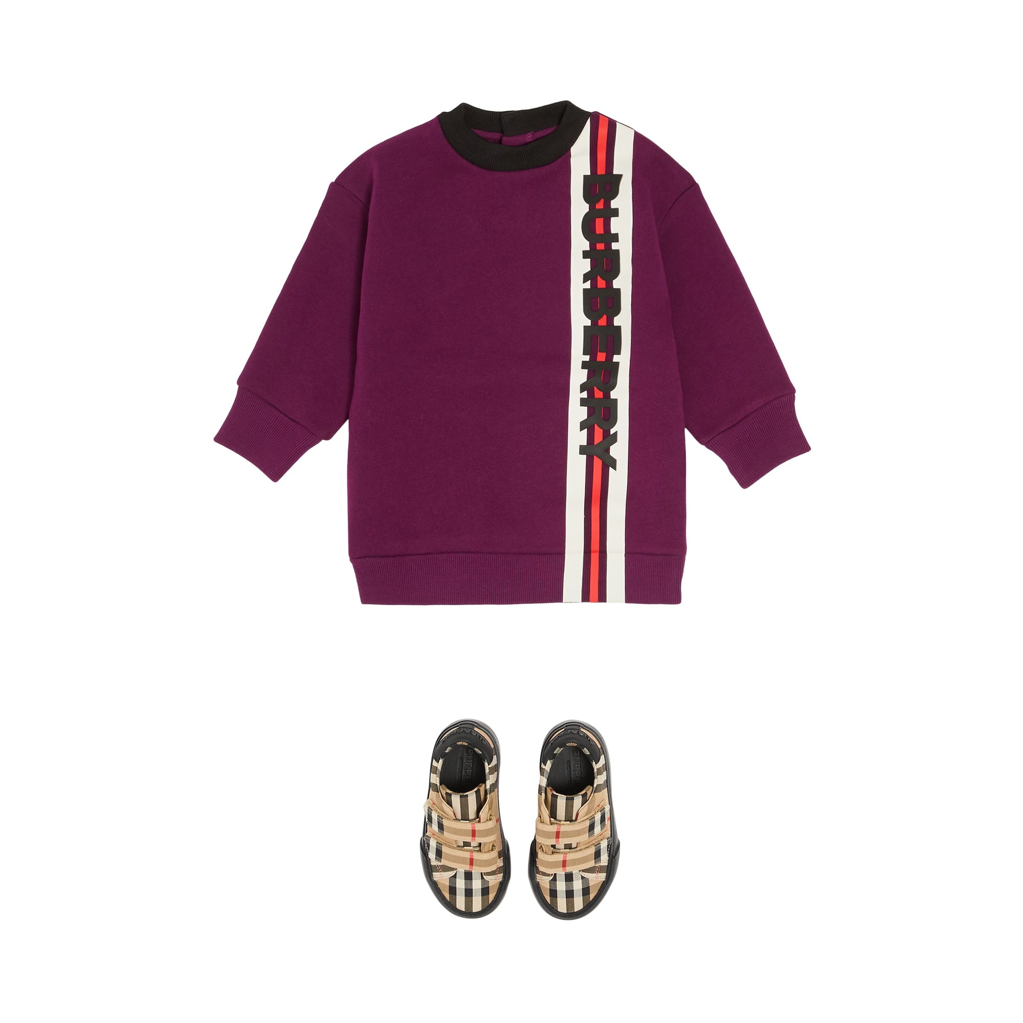 Robe pull en jersey avec logo - Burgundy