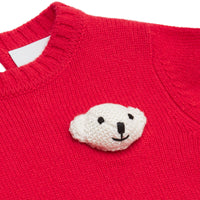 Pull en laine et cachemire avec Thomas Bear - Bright Red