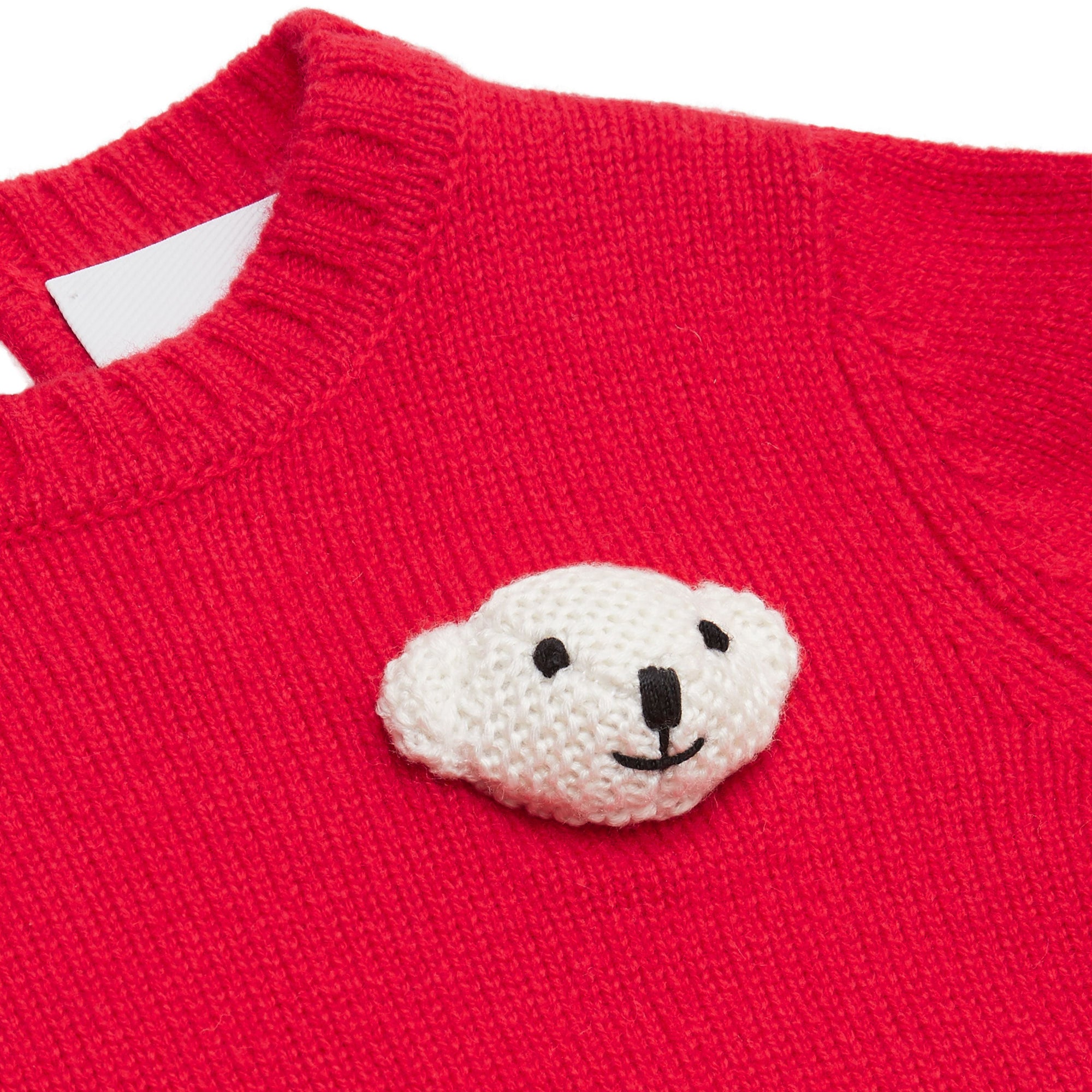 Pull en laine et cachemire avec Thomas Bear - Bright Red