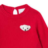Pull en laine et cachemire avec Thomas Bear - Bright Red