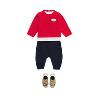 Pull en laine et cachemire avec Thomas Bear - Bright Red