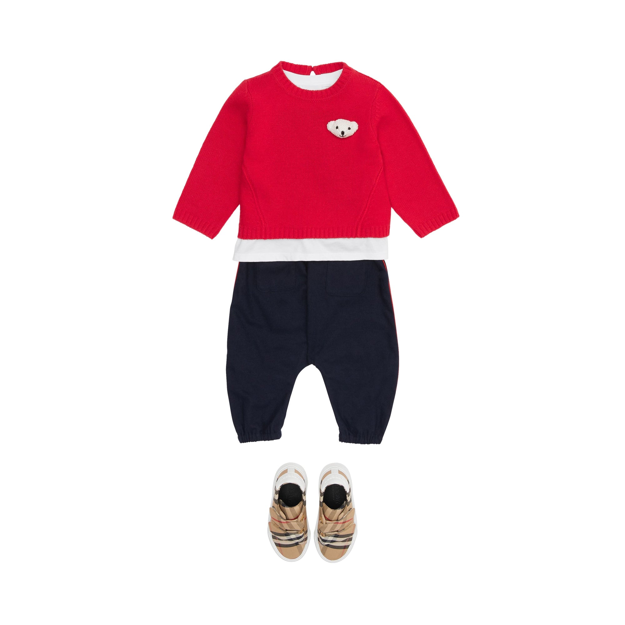 Pull en laine et cachemire avec Thomas Bear - Bright Red
