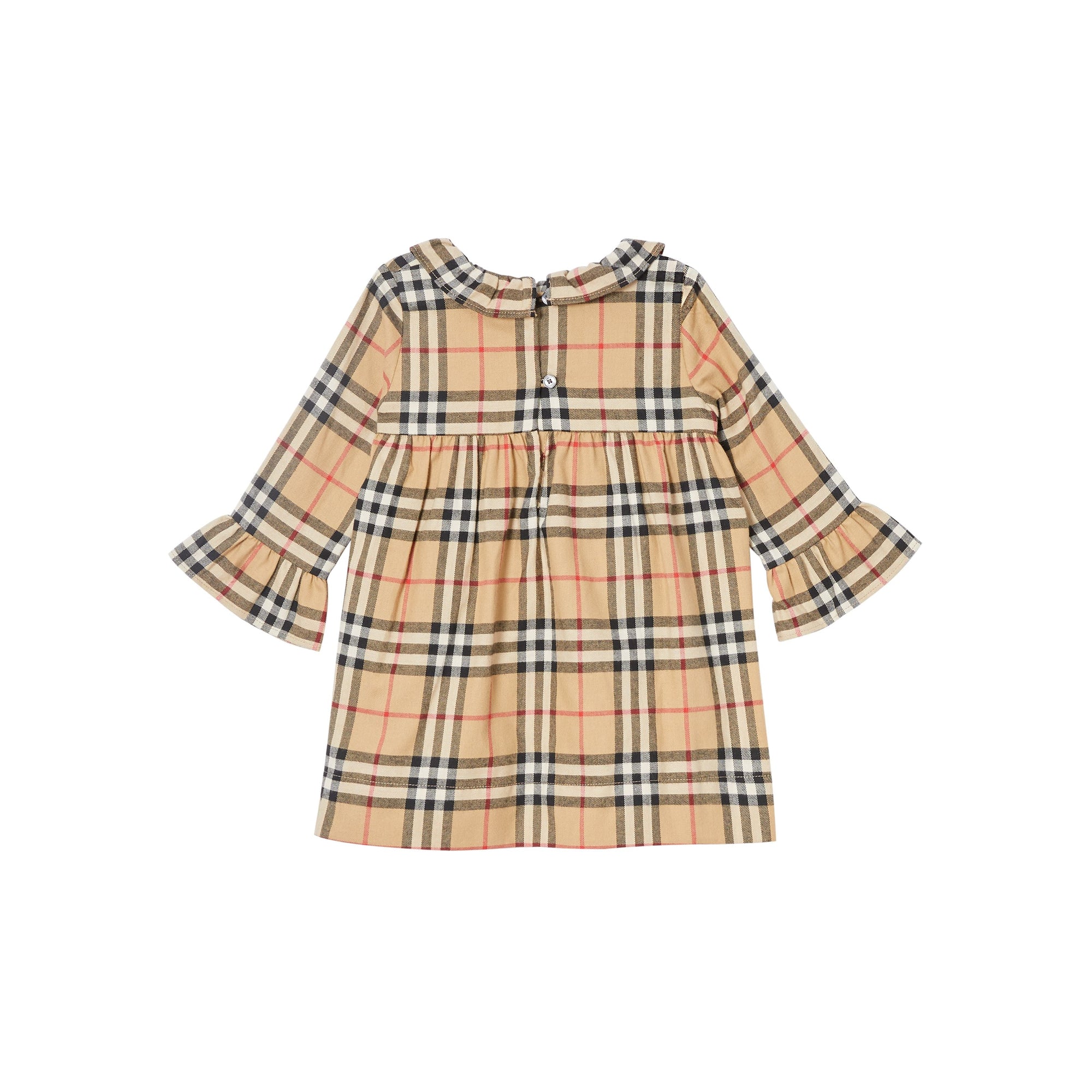 Robe à manches longues en flanelle de coton Vintage Check - Archive Beige Check