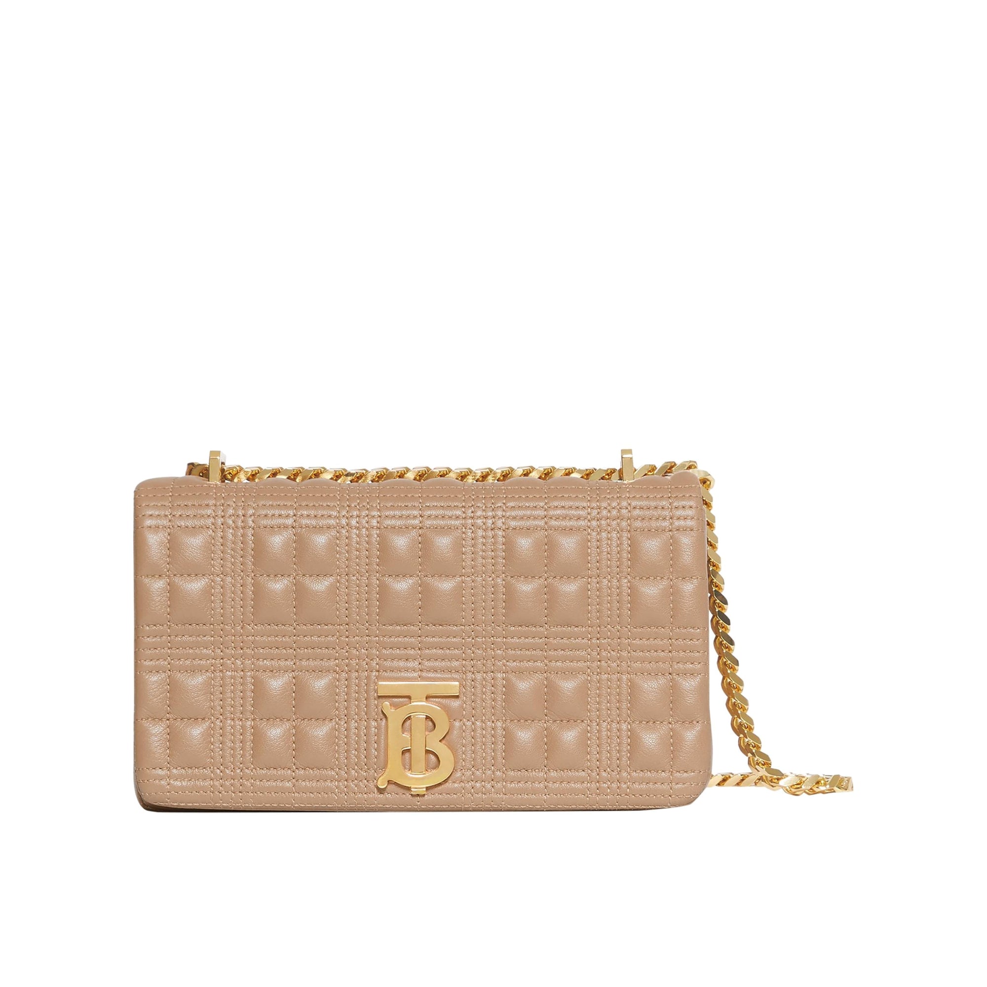 Petit sac Lola matelassé en cuir d'agneau - Camel