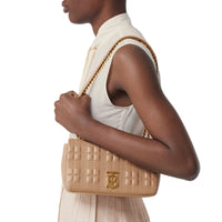 Petit sac Lola matelassé en cuir d'agneau - Camel