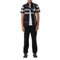 Chemise slim à manches courtes à motif check - Navy Check