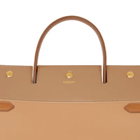 Sac Title moyen en cuir à panneaux - Soft Fawn