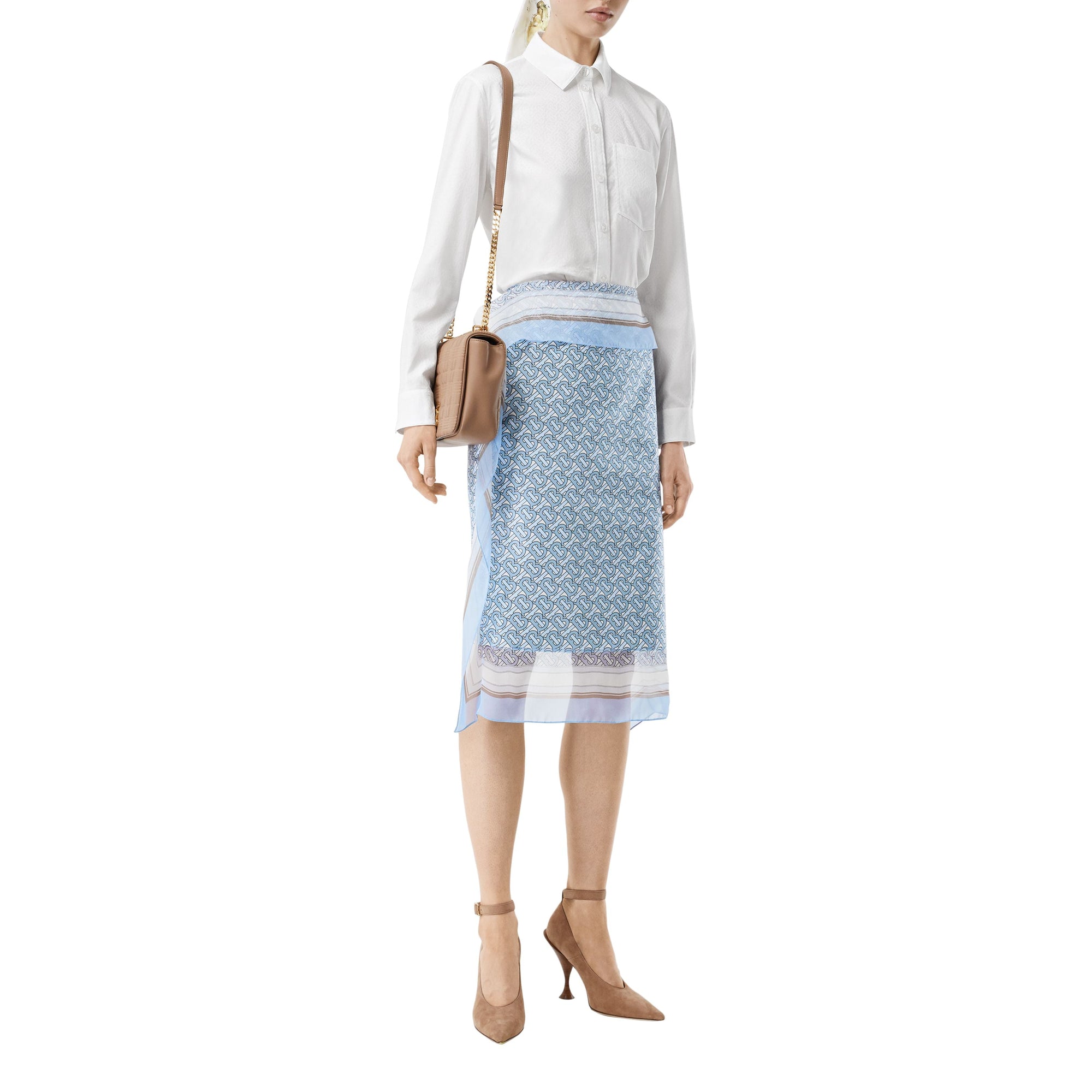 Chemise en jacquard de coton Monogram - Optic White