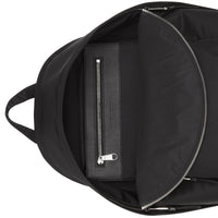 Sac à dos à logo et bordures en cuir - Black
