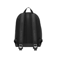 Sac à dos à logo et bordures en cuir - Black