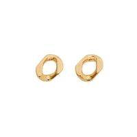 Petites boucles d'oreilles à maillon plaquées or - Light Gold