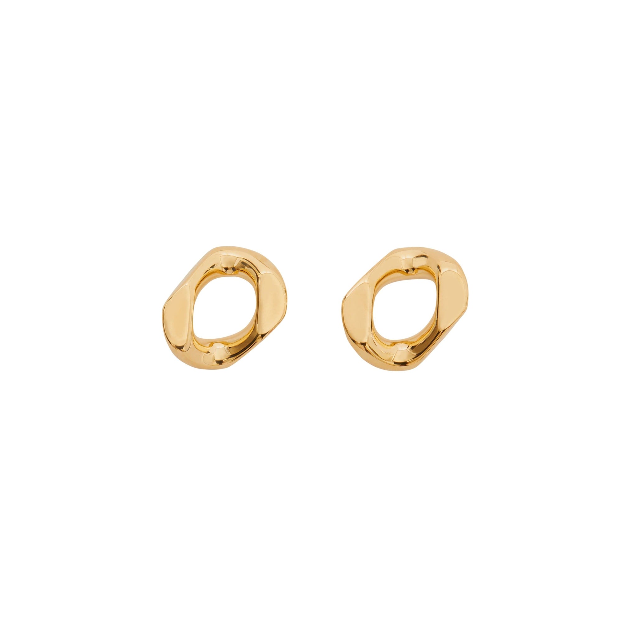 Petites boucles d'oreilles à maillon plaquées or - Light Gold
