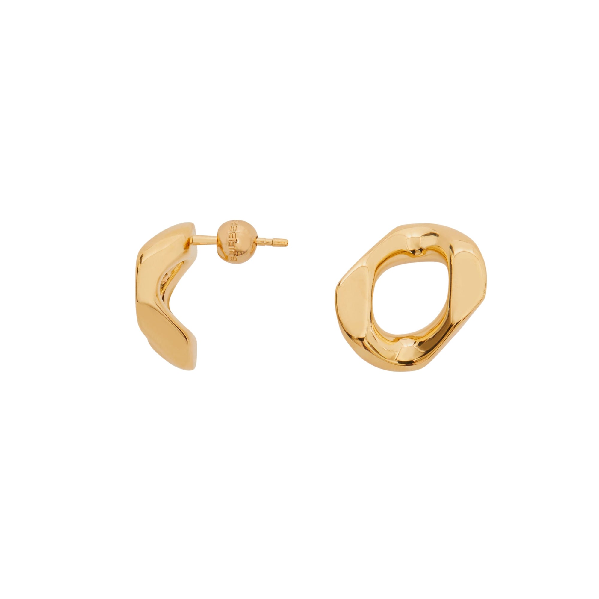 Petites boucles d'oreilles à maillon plaquées or - Light Gold