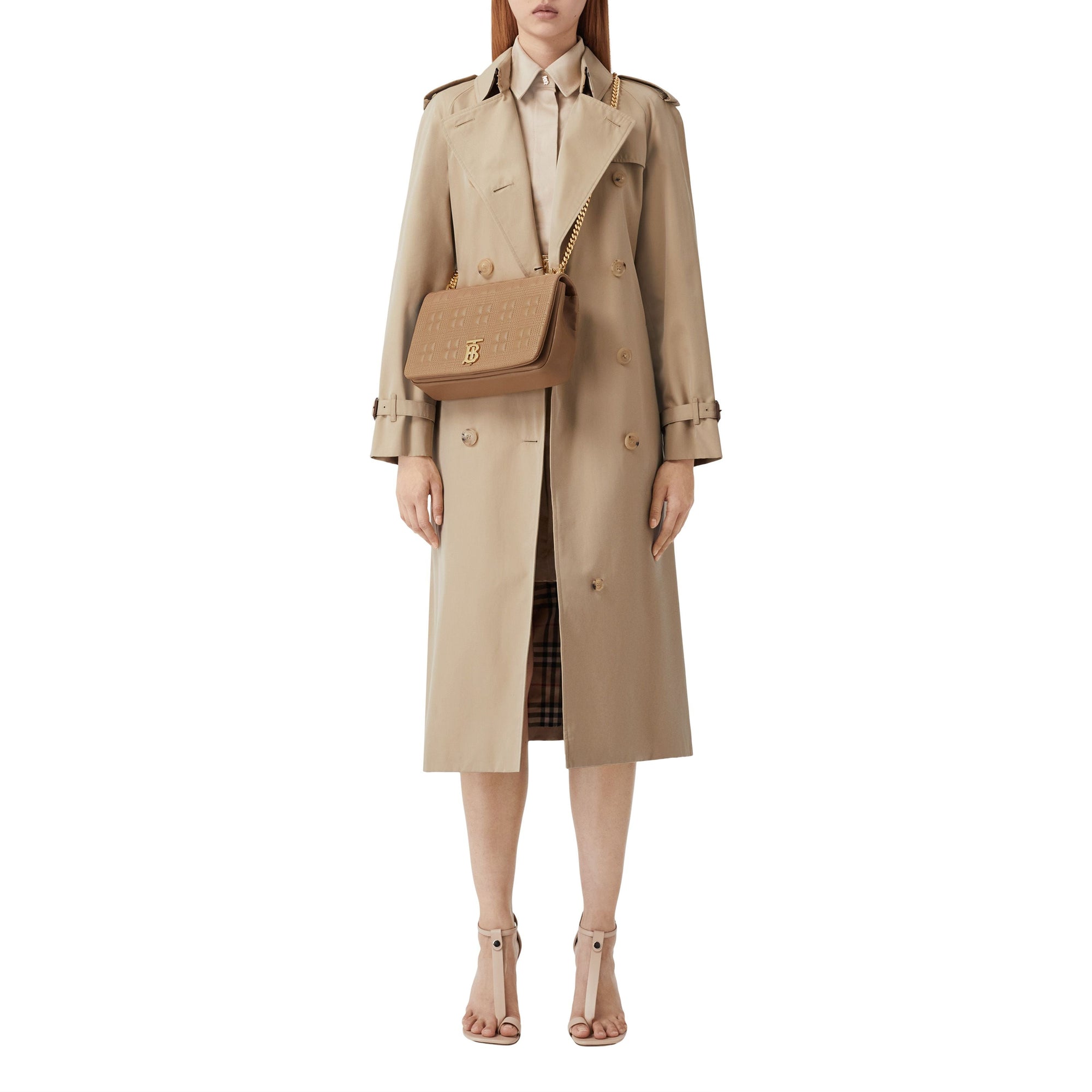 Sac Lola moyen matelassé en cuir d'agneau - Camel